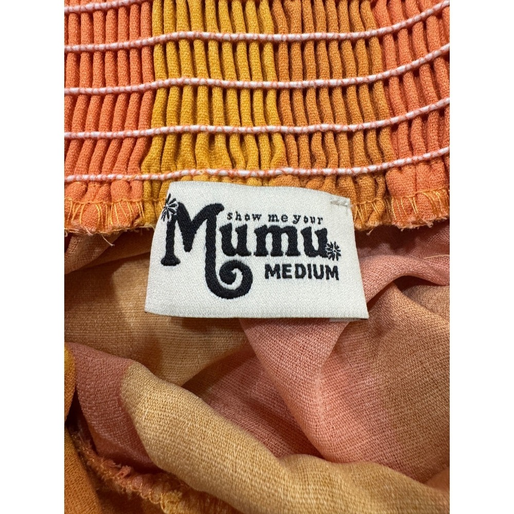 Show Me Your Mumu Magnolia Sun Kissed Stripe Midi Dress  M Bohemian Festival - Picture 4 of 11